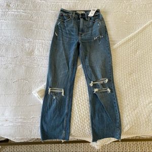 Abercrombie Ankle Straight Ultra High Rise Jeans